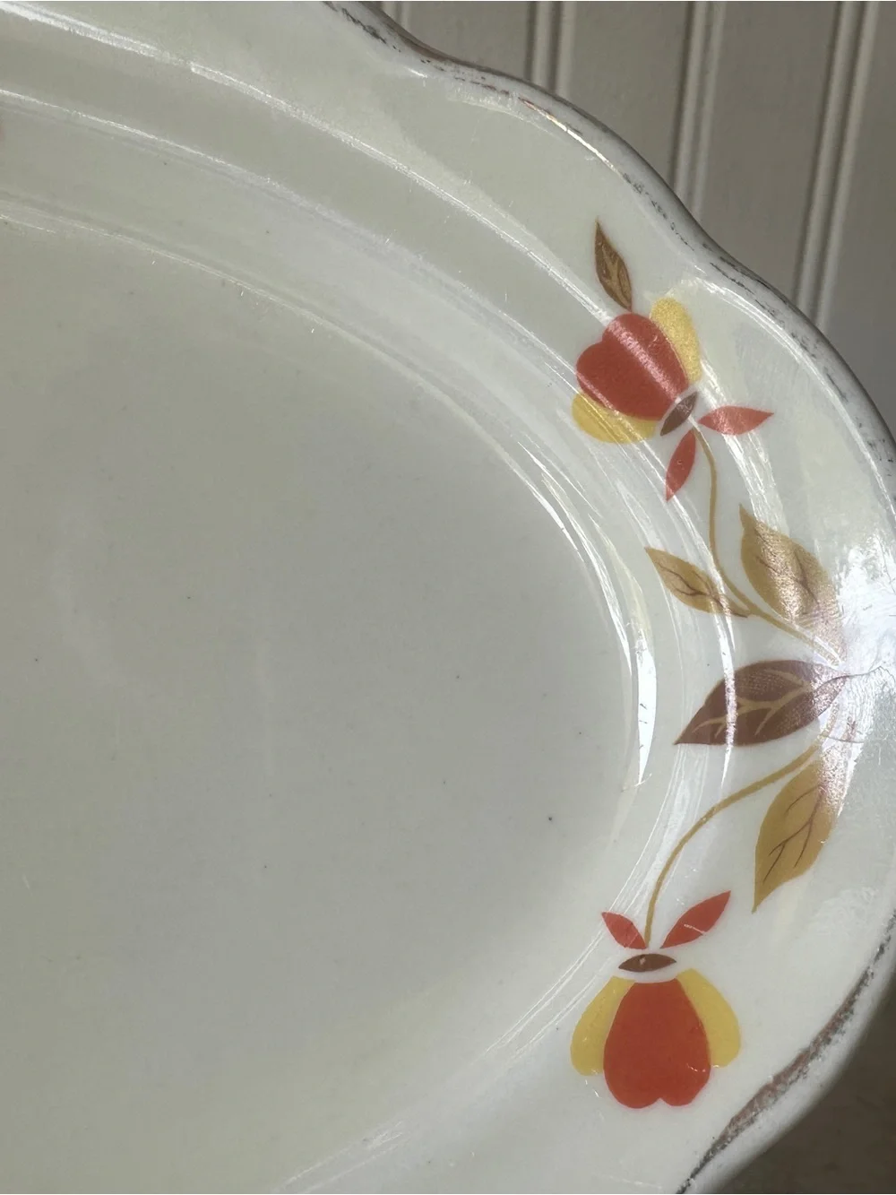 Hall China Autumn Leaf Under Plate For Gravy Boat Small Tray Platter 8.75”